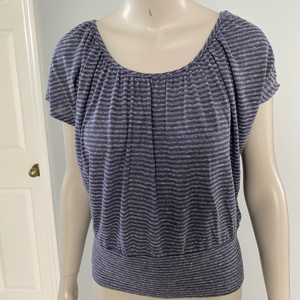 Papaya Bluish Purple Striped Top